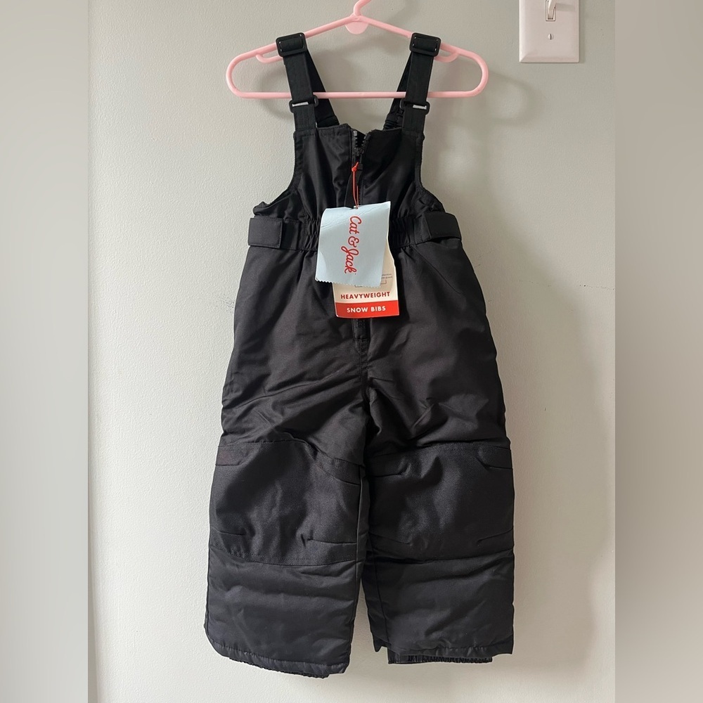 NWT‎ 18m Cat & Jack Black Kids Snow Bib Overalls Snow pants